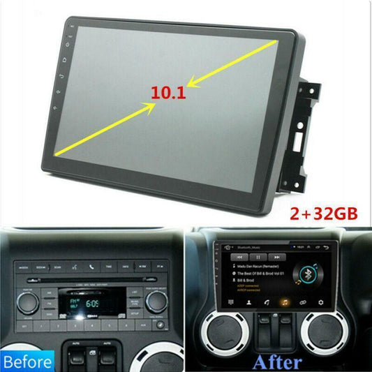 10.1 for Jeep for Wrangler Unlimited 07-12 Stereo Radio MP5 Player GPS Wifi 2+32GB