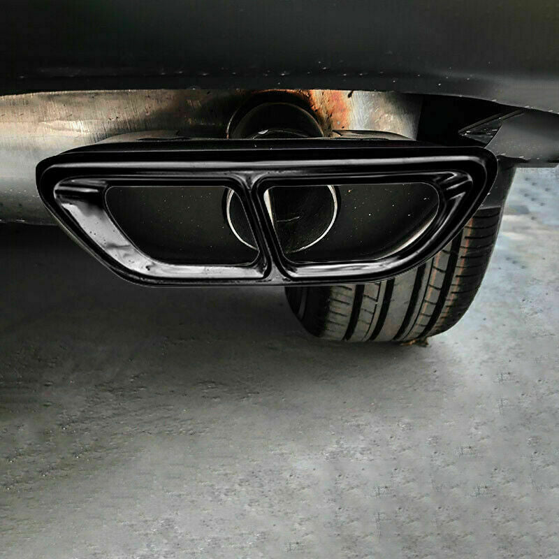 for HONDA CR-V CRV20-22 Black Steel Rear Tail Exhaust Muffler Tip Pipe Trim 2P