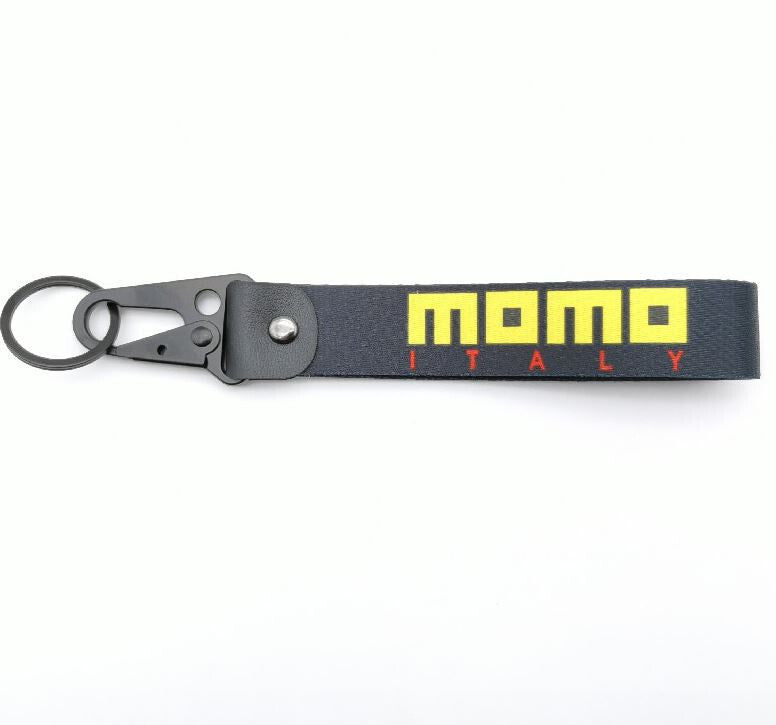 Car keychain/key ring with lanyard, car accessories for Momo, black, suitable for Nissan .
