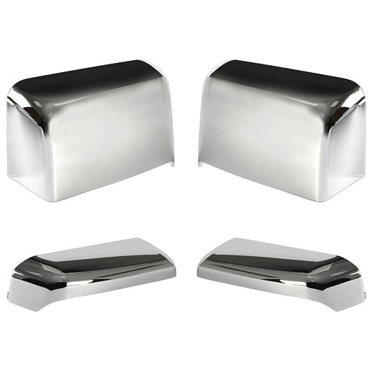 4-Piece Chrome-Plated Mirror Cap Kit for 2014-2019 for Chevrolet Silverado for GMC for Sierra Tow