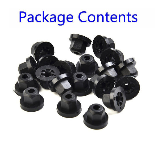 20x Plastic Nuts with Collars Suitable for E36 E39 E46 E60 E61 E65 E90 E91 X3