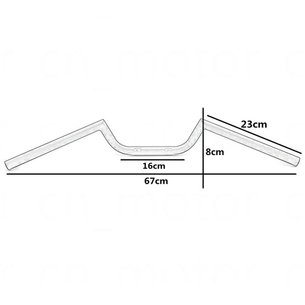 7/8 inch 22 mm Motorcycle Chrome Handlebar Rising M Mop Stick for Chopper Cafe