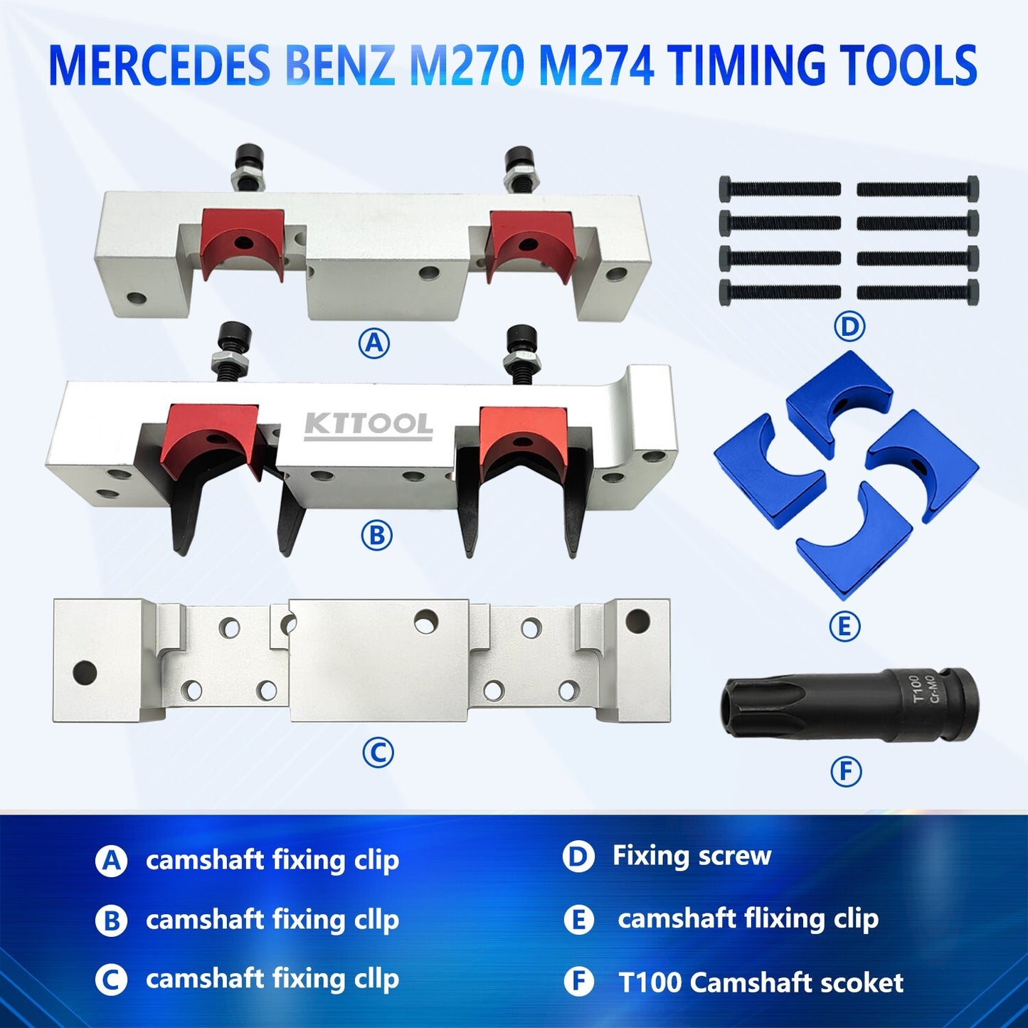 ZKTOOL Engine Camshaft Timing Tool kit for Mercedes-Benz M133 M260 M270 M274