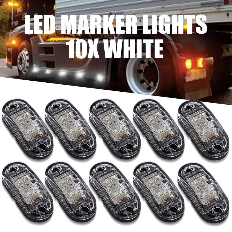 30X Marker Light 2.5 LED Truck Trailer Oval Clearance Side Lamp Amber Red White