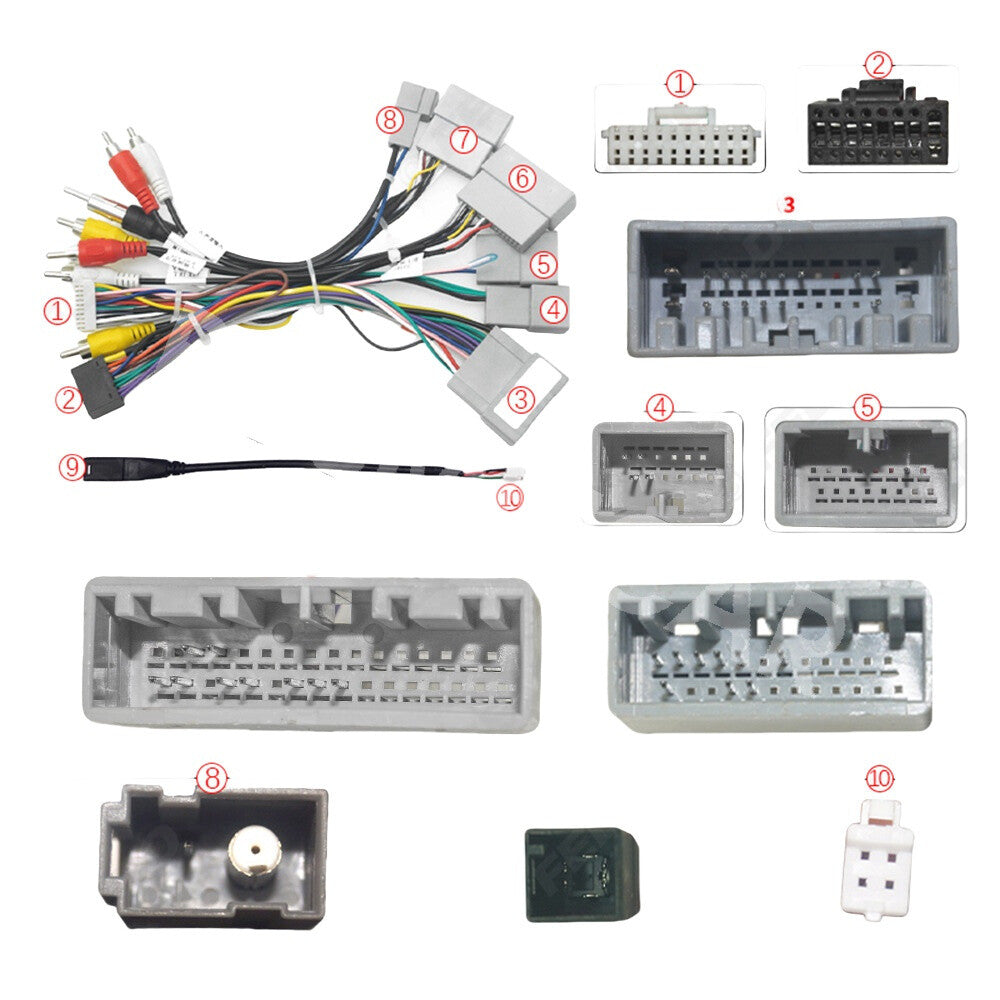 Car Stereo Radio Wiring Harness Connector Adaptor Fit for Honda for Civic 2016-2019