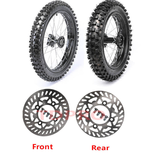70/100-17 + 90/100-14 tires and rims are suitable for Apollo 110cc, 125cc, and 160cc Pit Dirt bicycles.