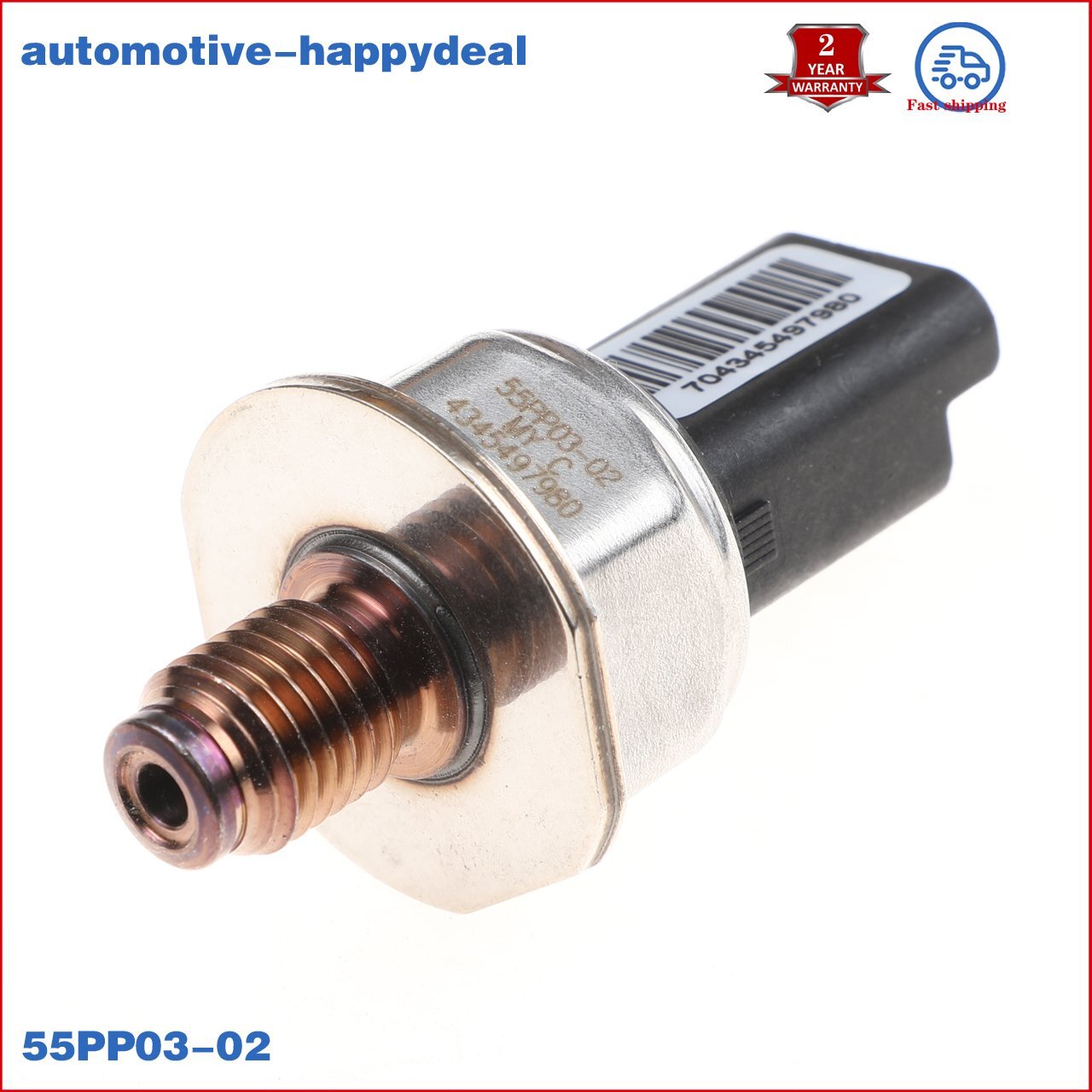 2X FUEL RAIL HIGH PRESSURE SENSOR for JAGUAR X-TYPE 2.0 2.2 D DIESEL 55PP03-02