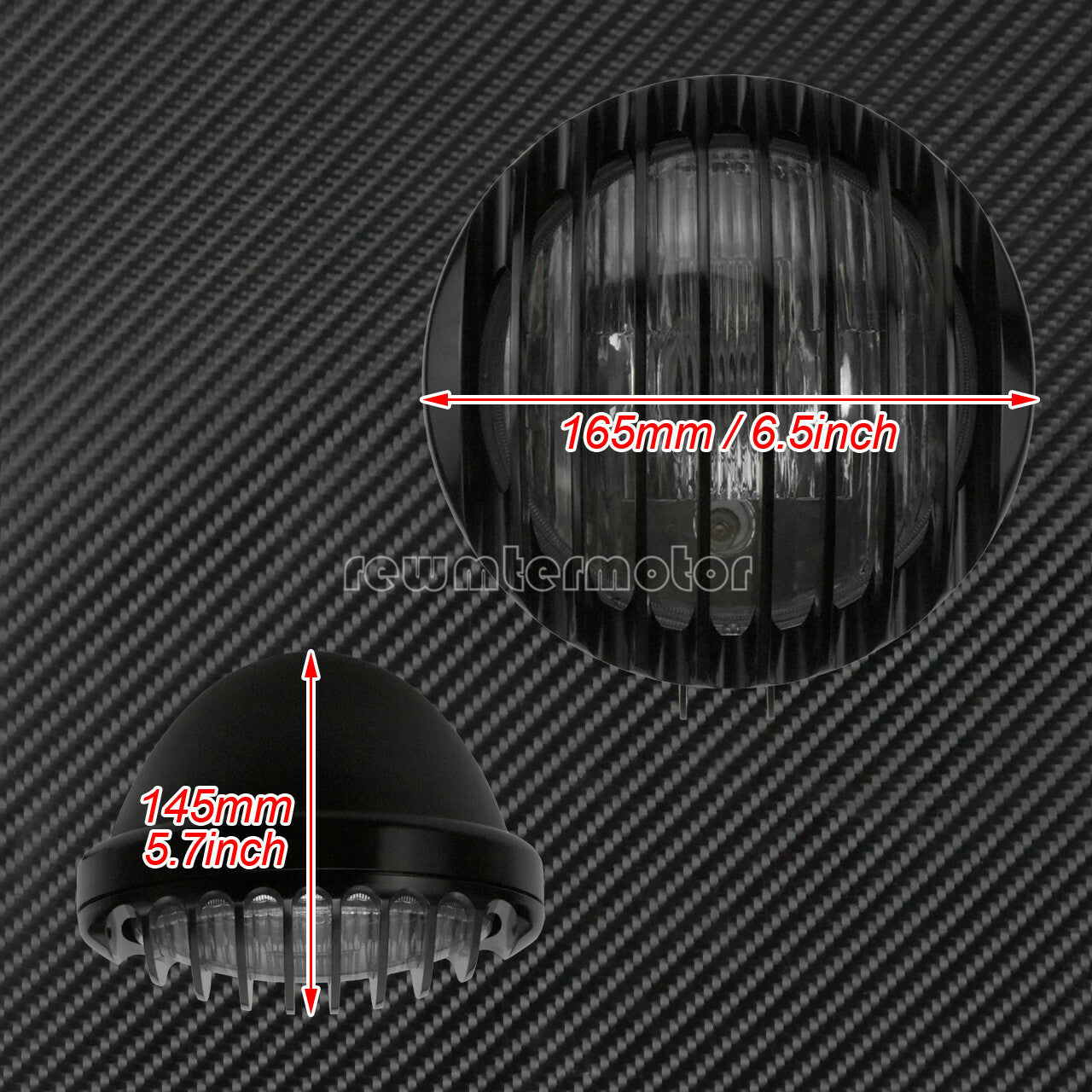 6.5 Motorcycle Headlight Running Grill Cover Fit for Harley Cafe Racer Chopper