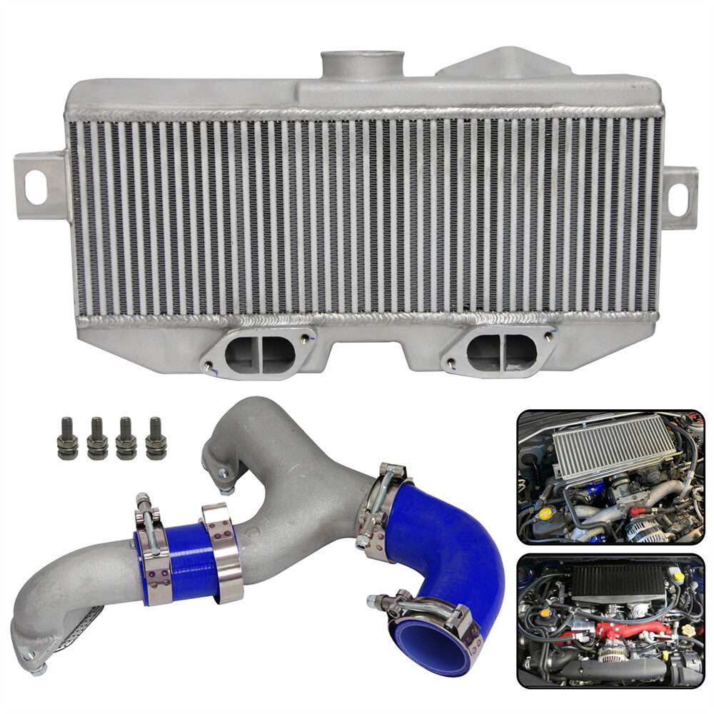 Top Mount Intercooler Kit Y Pipe for Subaru 02-07 Impreza WRX STI EJ20 EJ25 Blue