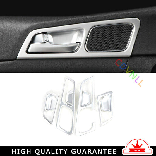 Car Inner Door Handle Bowl Cover Trim 4 for Kia Sportage 2017-2020 Matte Silver