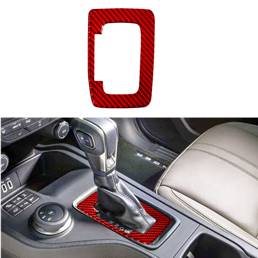 Red Carbon Fiber Gear Shift Inner Frame Cover for Ford Ranger 2019-2022 Type A