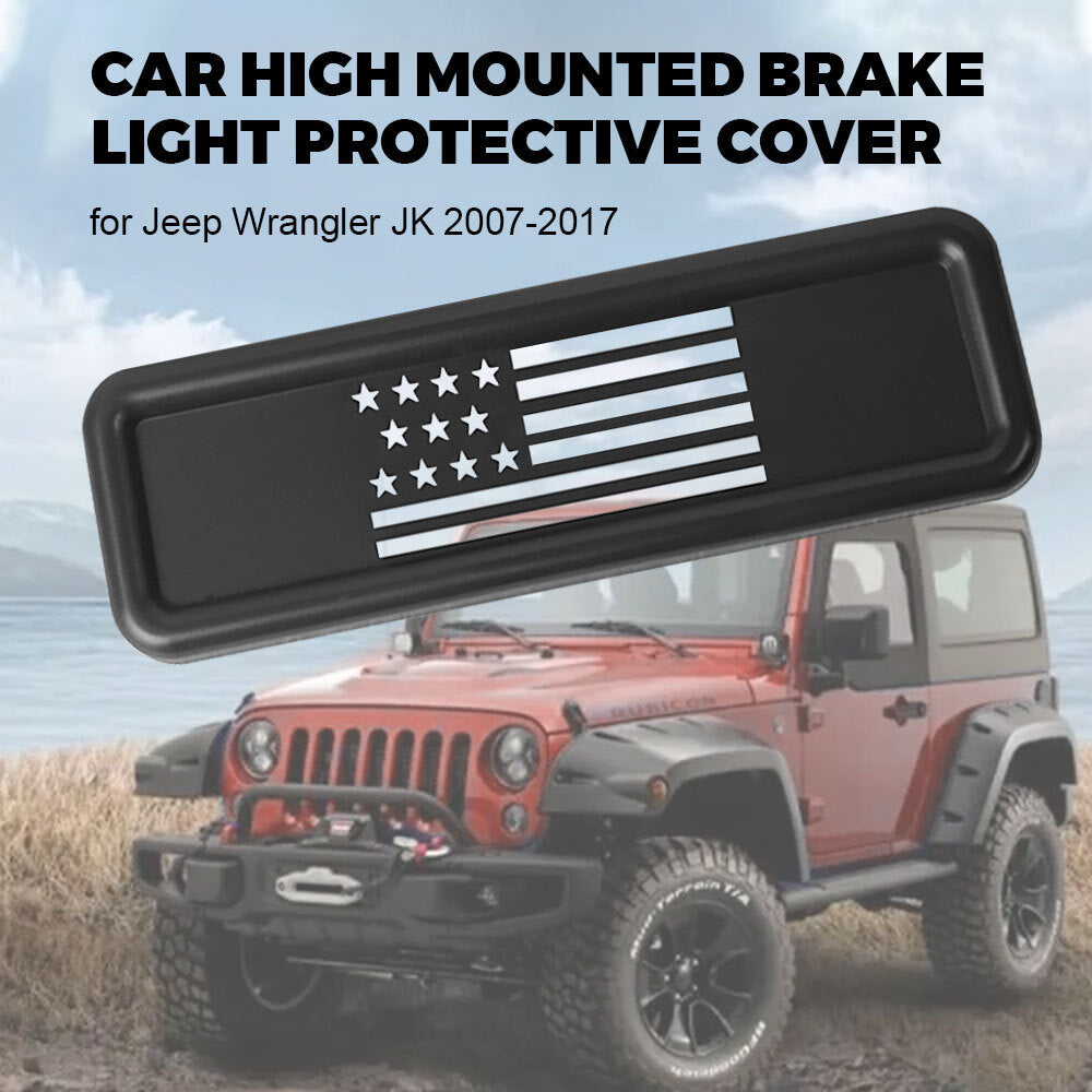 Third Brake Light Cover for Jeep for Wrangler JK 2007-2017 Lamp Accessories US Flag
