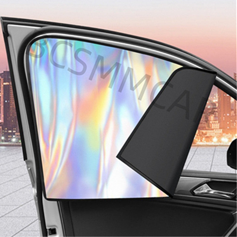 2Pcs Magnetic Car Side Front Window Sun Shade Curtain Cover Shield UV Protection
