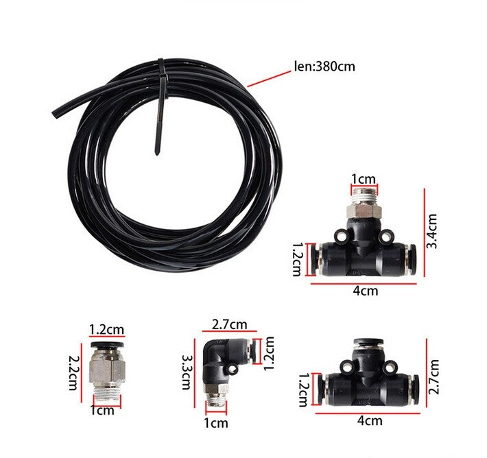 Black Vacuum Fitting Kit Turbo Wastegate Solenoid Replace for Turbo Vehicles