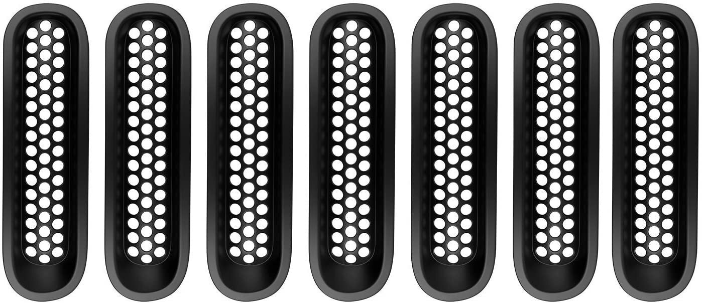 Black front grille mesh insert cover protection kit clip for Jeep for Wrangler
