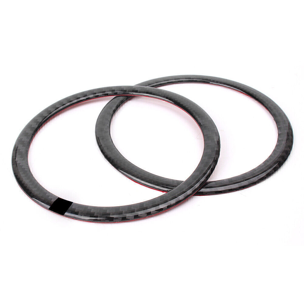 2x Carbon Fiber Door Speaker Loud Cover Sticker Trim for BMW E90 3 Series E84