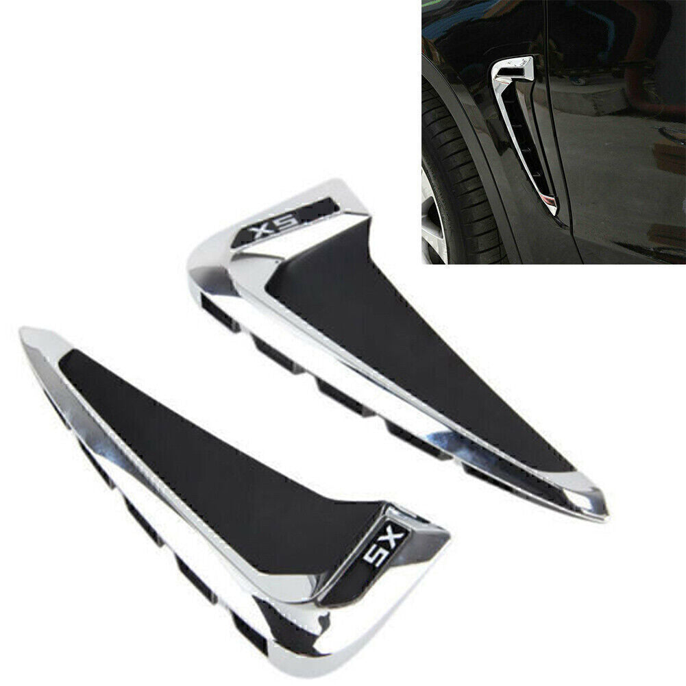 F¨¹r for BMW X5 Chrom Seitenmarkierung Kotfl¨¹gel Luftfl¨¹gel L¨¹ftungsblende Abdeckung