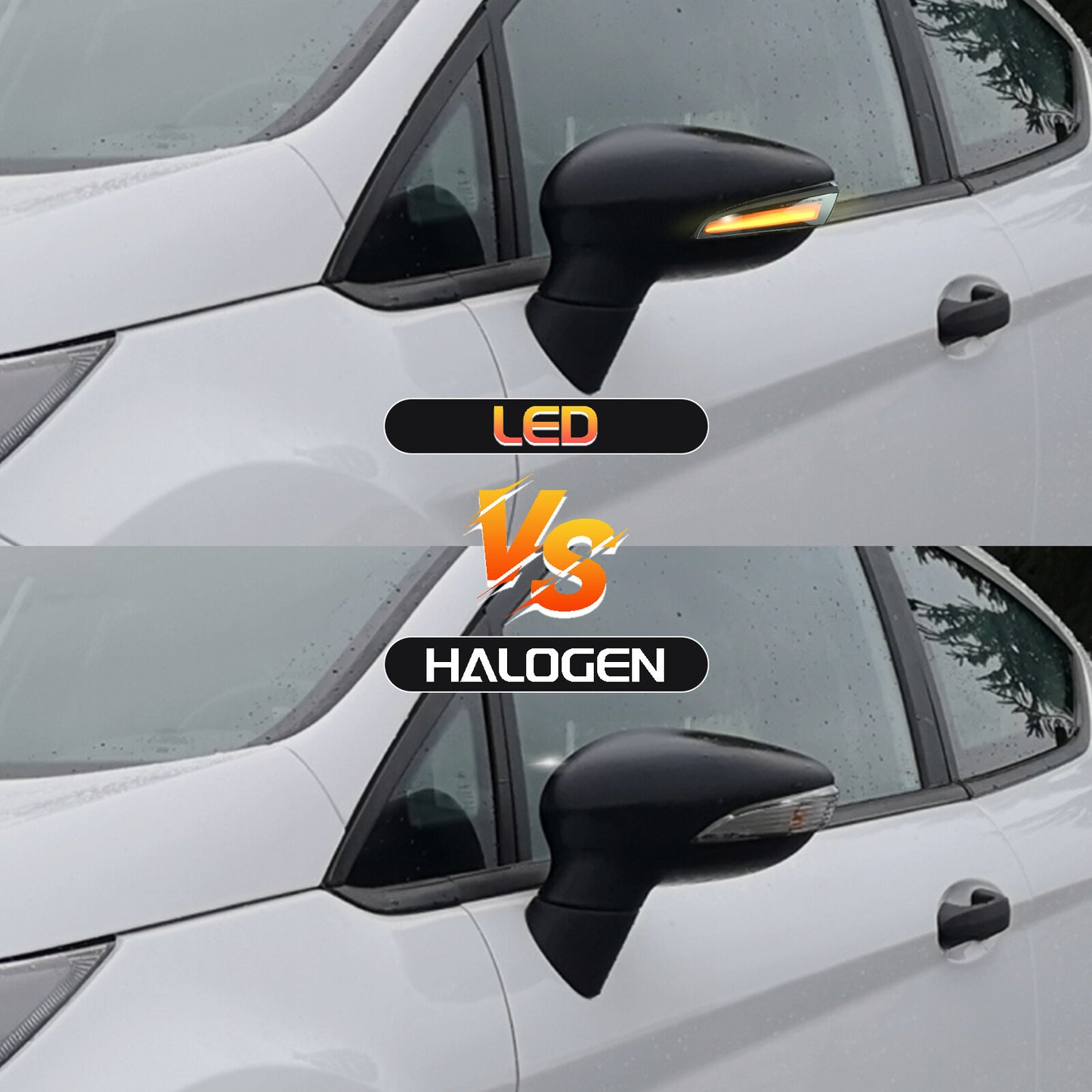2x Dynamic LED Side Mirror TurnSignal Light for Ford Fiesta MK7 B-Max 2008-2017