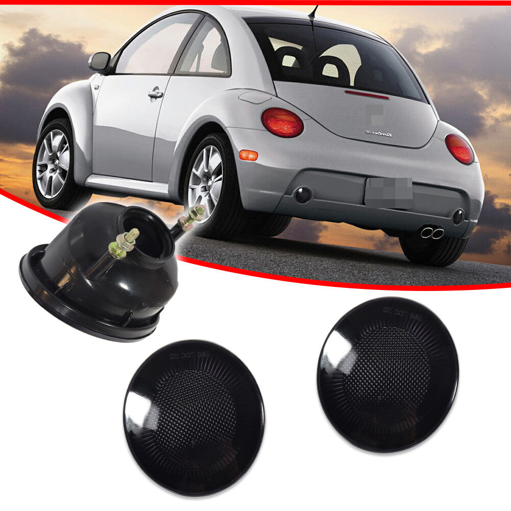 Two-pack of smoked lens rear bumper spare reverse lights for 1998-2005 for Volkswagen Beetles.