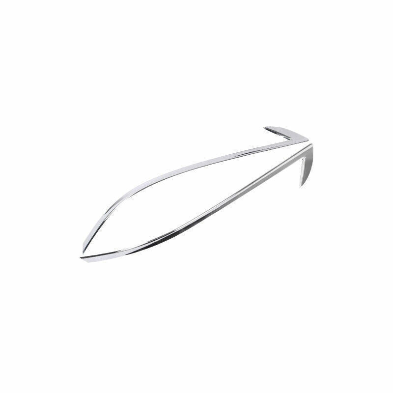 for Audi A6 2019-22 ABS Chrome Rear Bumper Fog Lamp Light Strip Decoration 2PCS