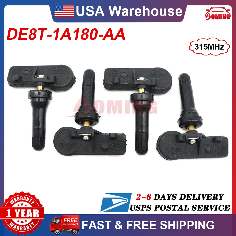Set of 4 NEW TPMS Tire Pressure Sensor for Ford Motorcraft DE8T-1A180-AA 315MHz