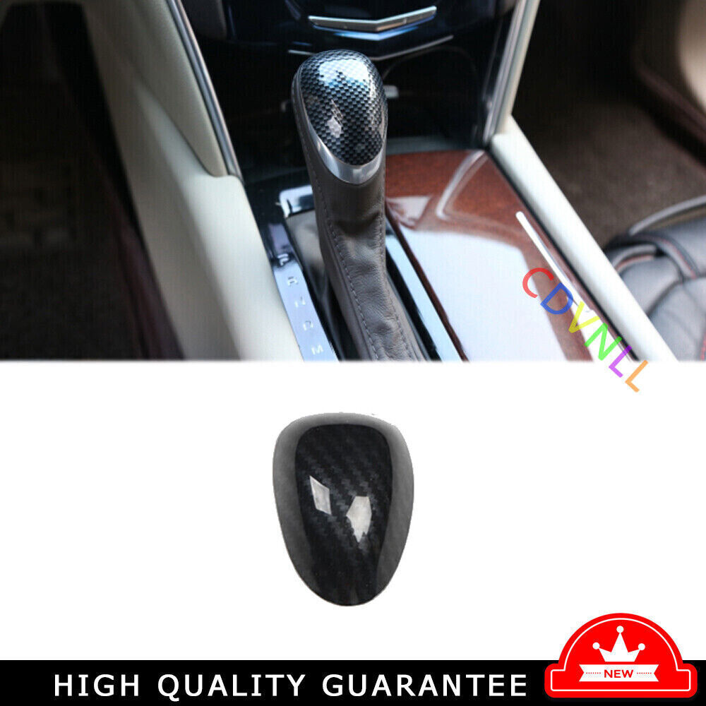 Central Console Gear Shift Knob Trim for Cadillac XTS 2013-2017 ABS Carbon Fiber