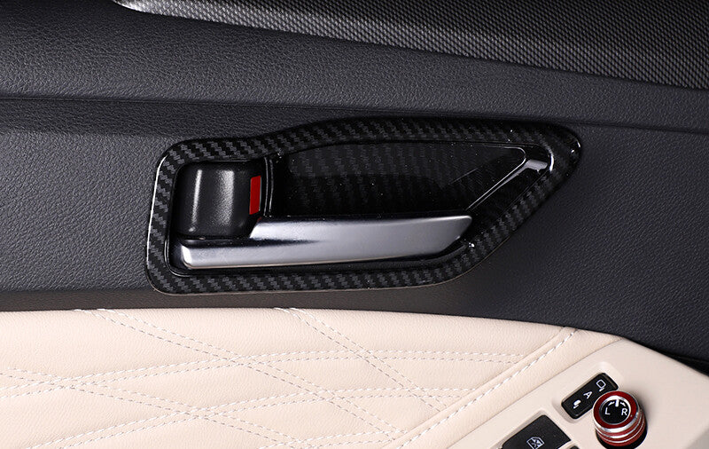 4PCS Carbon Fiber Inner Door Handle Frame Cover Trim for Toyota for Avalon 2019-2020