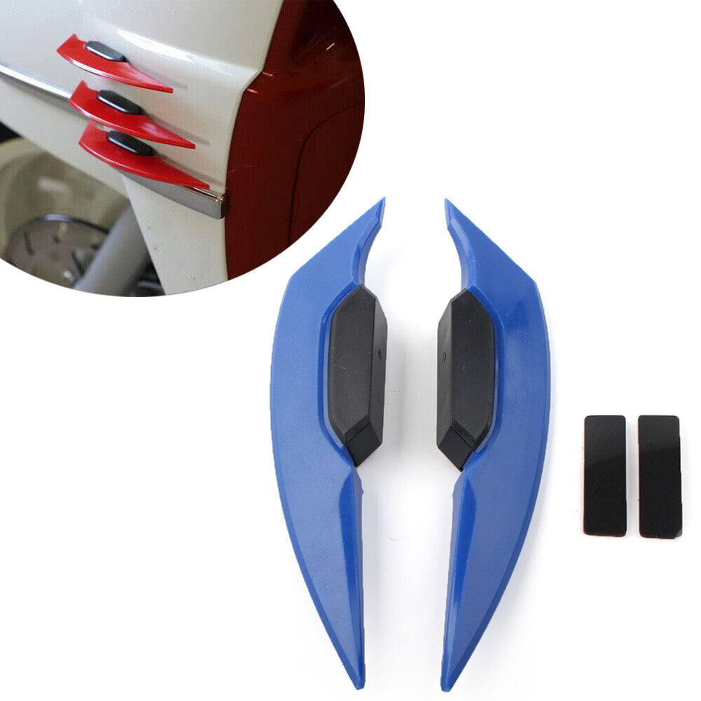 Fairing Winglets Side Spoiler Deflector Air Wing Kit Universal Blue Motorcycle