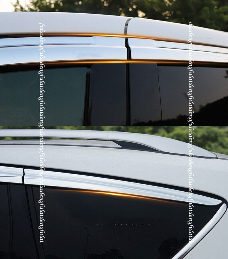 8x for Ford Kuga/Escape 13-19 Chrome Window Visor Vent Shade Sun Rain Guard Trim