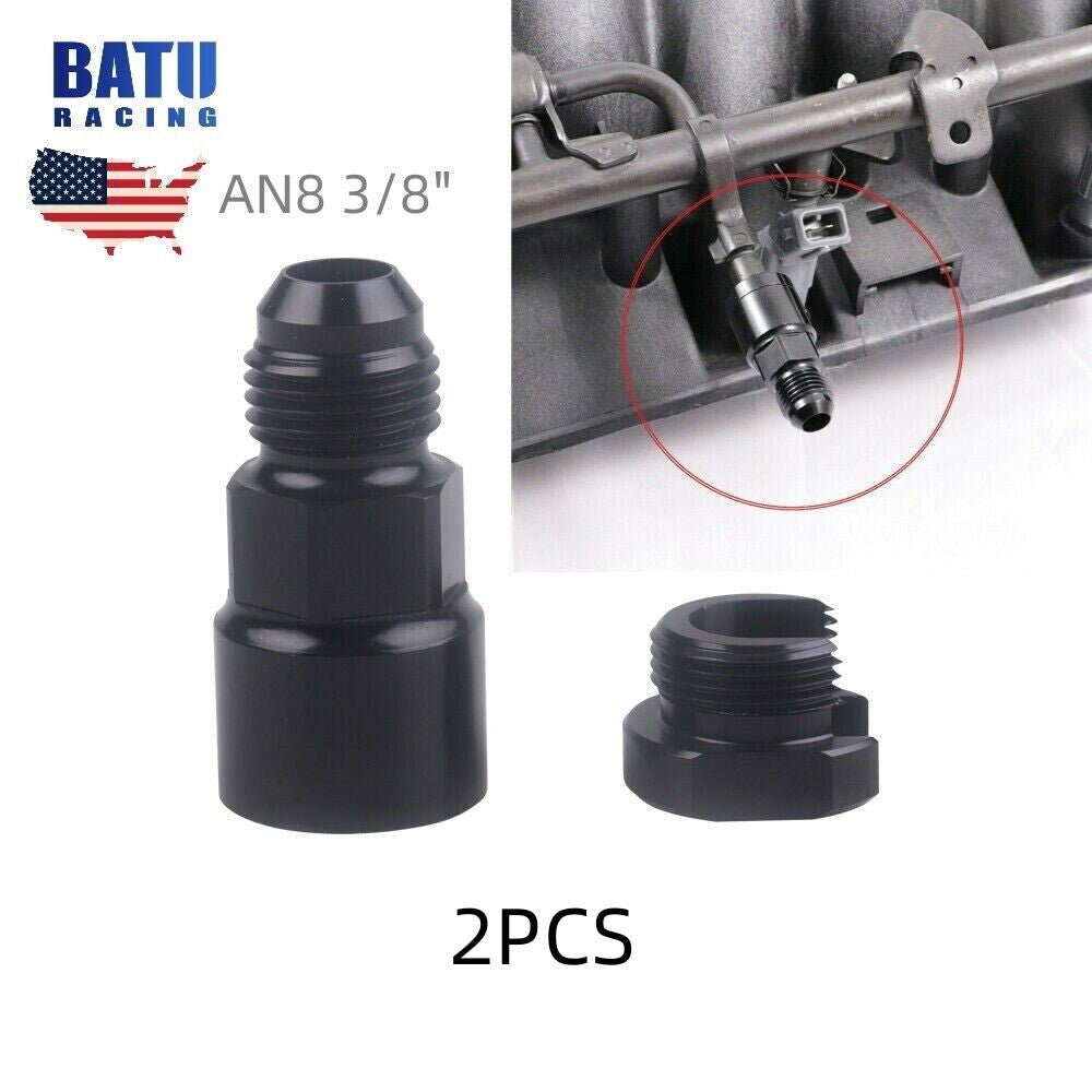 2PCS AN8 EFI Fuel Fitting -8AN Male to 3/8 Hardline Female 644123