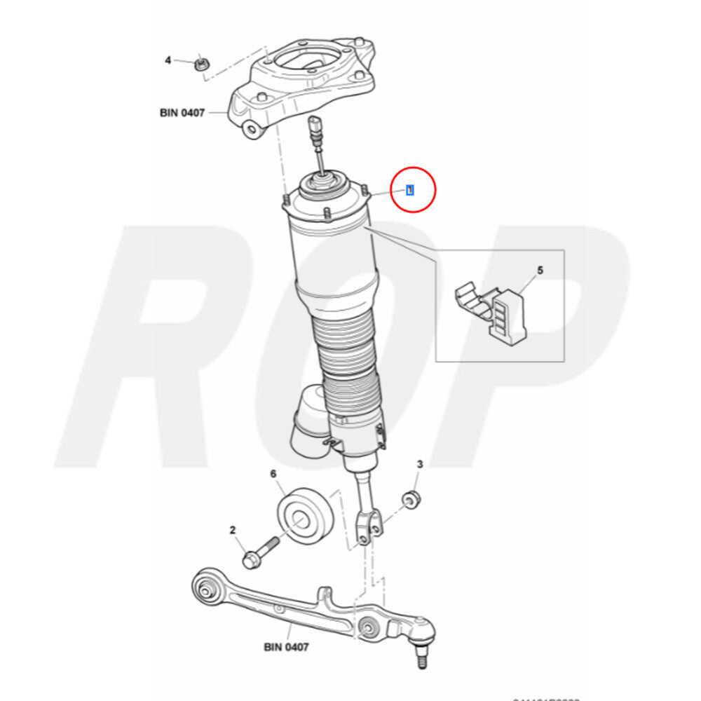 Front Left Air Suspension Shock for Bentley GT Flying Spur Phaeton