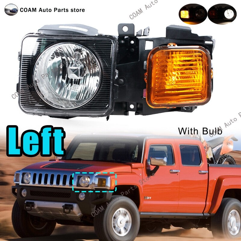 Left for Hummer H3 2006 - 2010 Headlights, Daytime Running Lights, Headlight Assembly