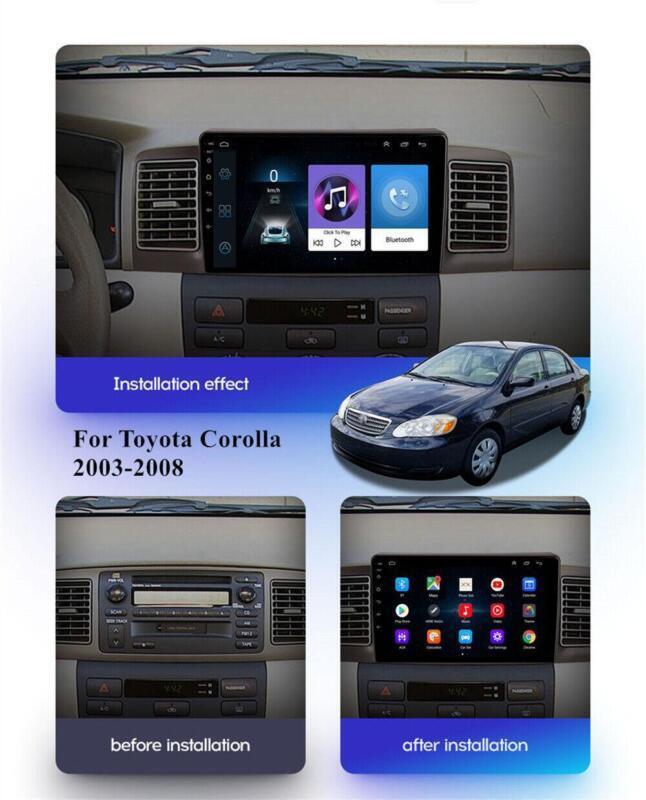 For 03-08 for Toyota for Corolla Stereo Navi Player GPS 9 Android 11 Car Radio FM WiFi