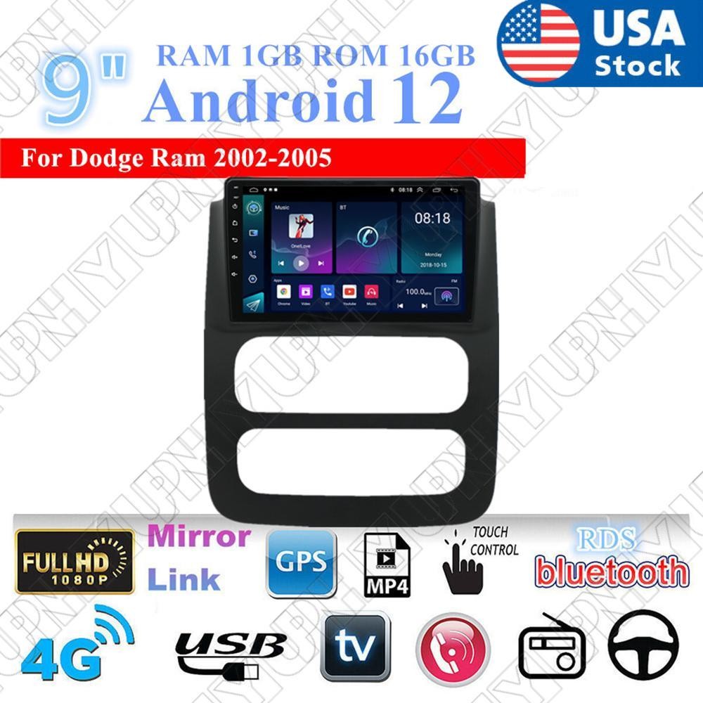 9Android 12 1+16GB Car Stereo Radio for Dodge for Ram 1500 2500 3500 2002-2005