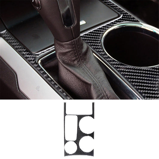 Carbon Fiber Console Gear Shifter Frame Panel Trim for Ford Explorer 2011-2014