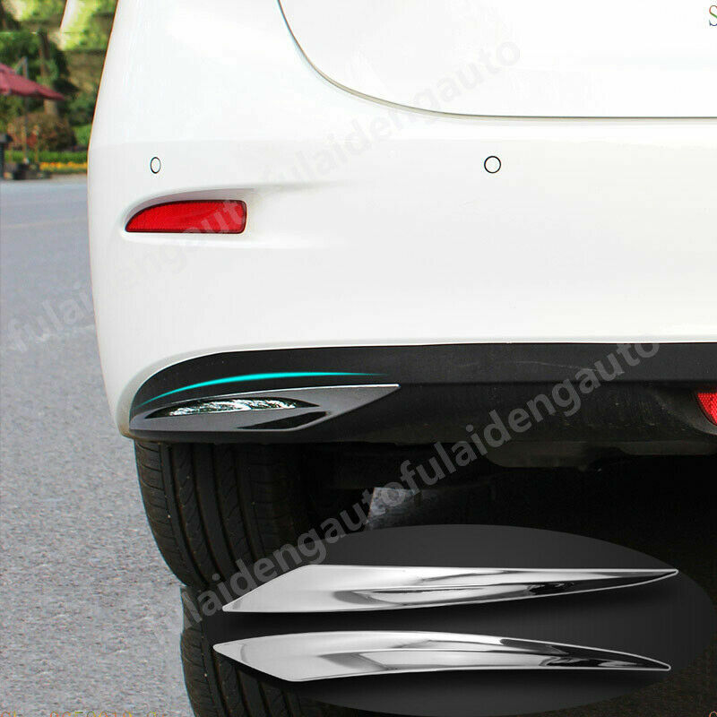 for Mazda 3 Axela 14-2018 ABS Chrome Rear Bumper Corner Molding Sill Cover Trim