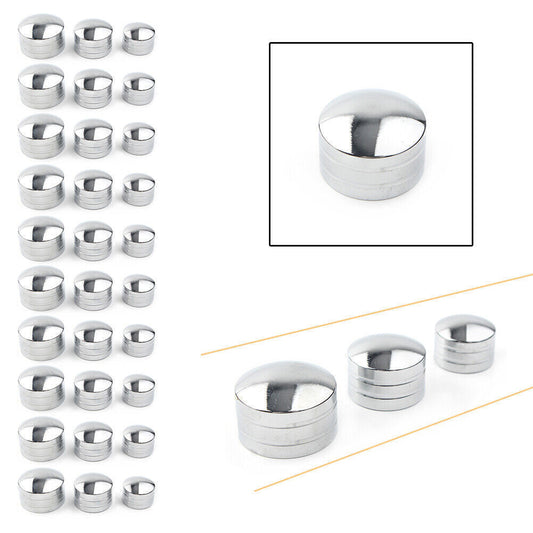 10x CNC Inner 9mm-13mm Schrauben Motor Bolt Topper Caps Cover Fit for Harley Chrome