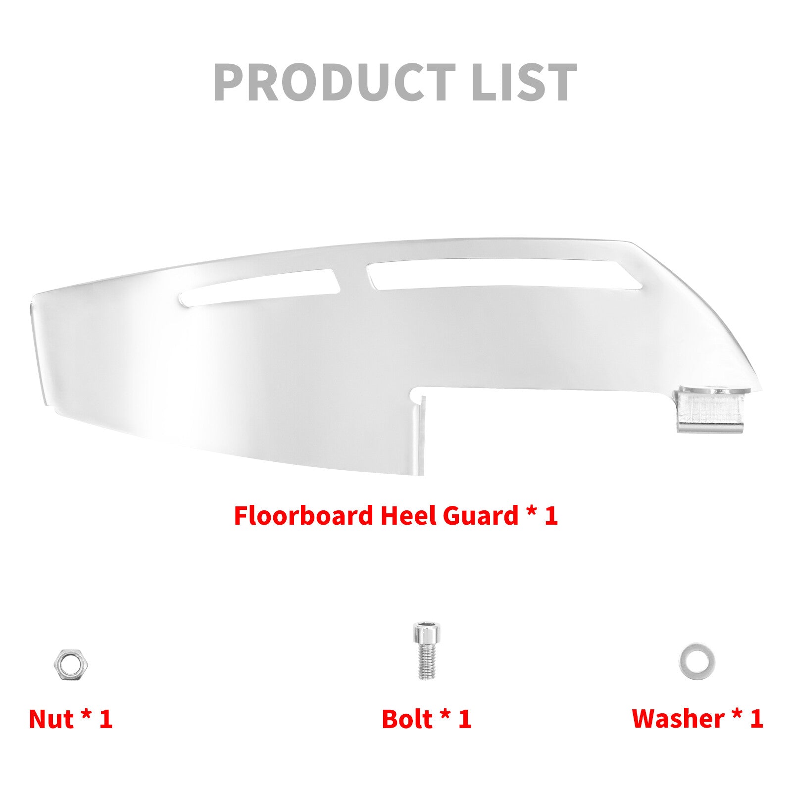 Chrome Front Floorboard Heel Guard for Harley Touring Electra Road Glide 88-2023
