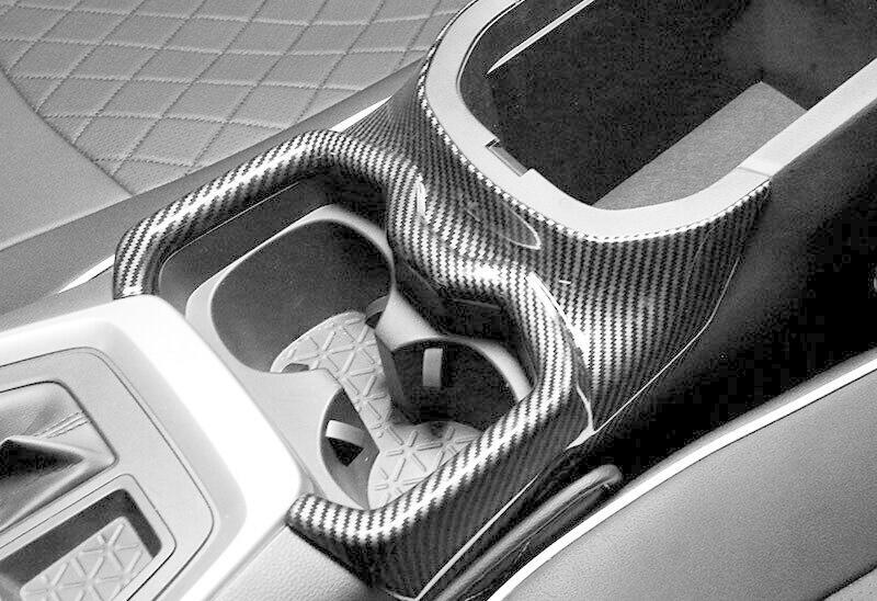 Carbon Fiber ABS Middle Console Drinking Glass Frame Trim for Toyota RAV4 19-23