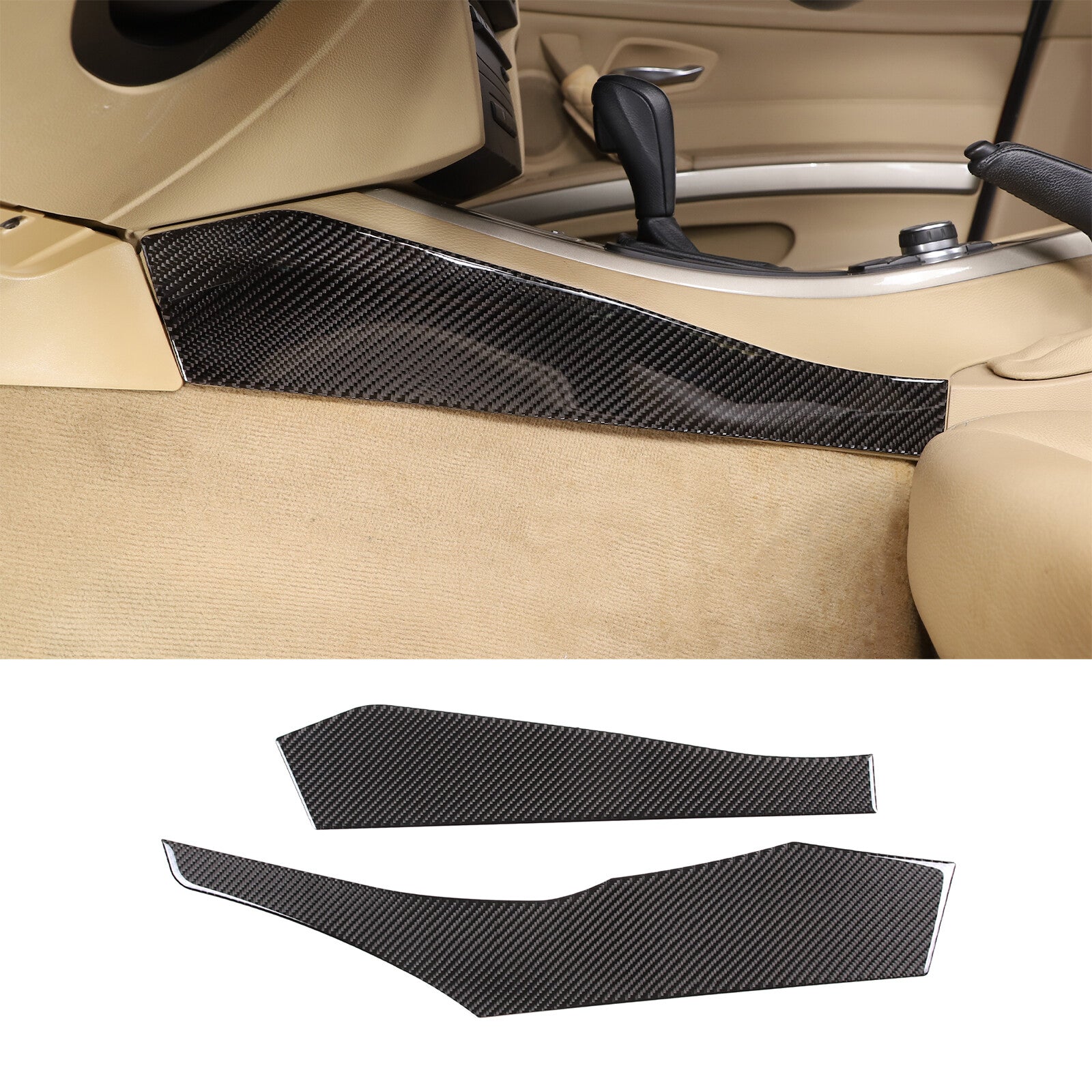 Carbon fiber central air outlet pulley switch sticker for Toyota Tacoma 2011 - 15