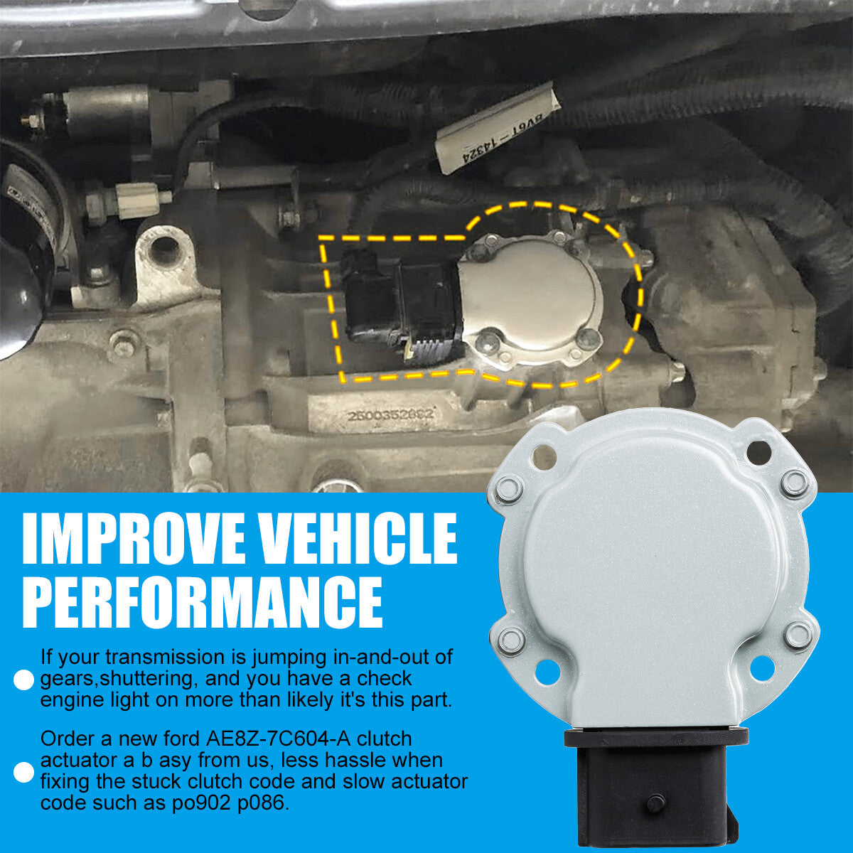 2x for Ford Focus Automatic Transmission Clutch Actuator 2012 2013 2014 15-2017