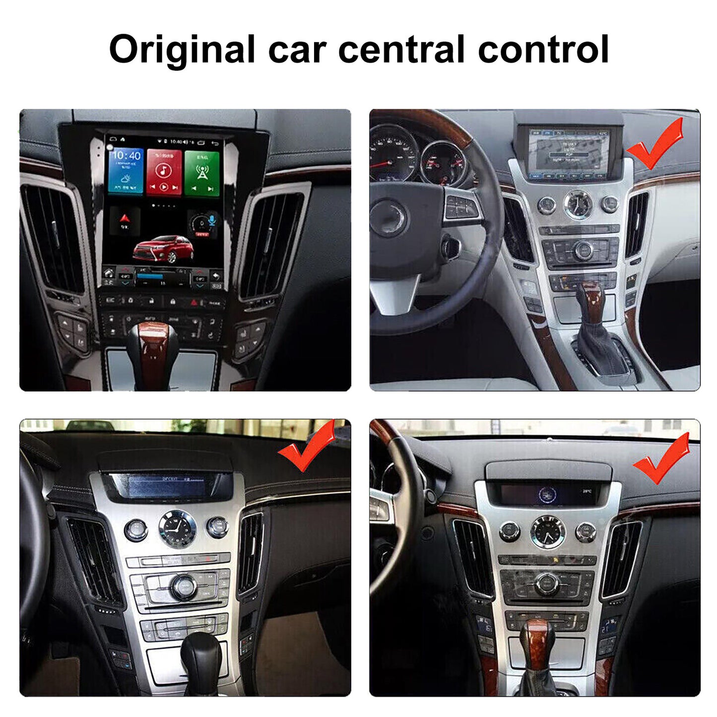 10.4 Android 11 Carplay Stereo GPS 2RAM+32ROM For 2006-2016 for Cadillac CTS Silver