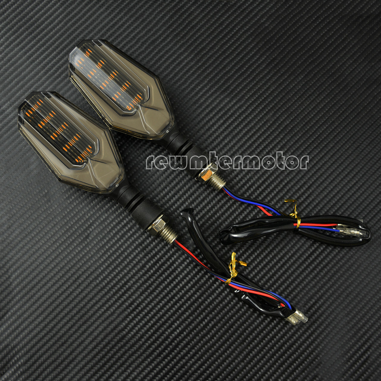 2¡Á LED Motorcycle Turn Signal Light Indicator Light Amber 12V Indicator Blinker
