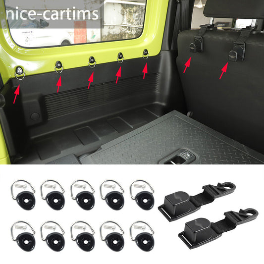 Rear Trunk D Shape Tie Down Anchor Buckle Hook Up Trim for Suzuki for Jimny 2019-23