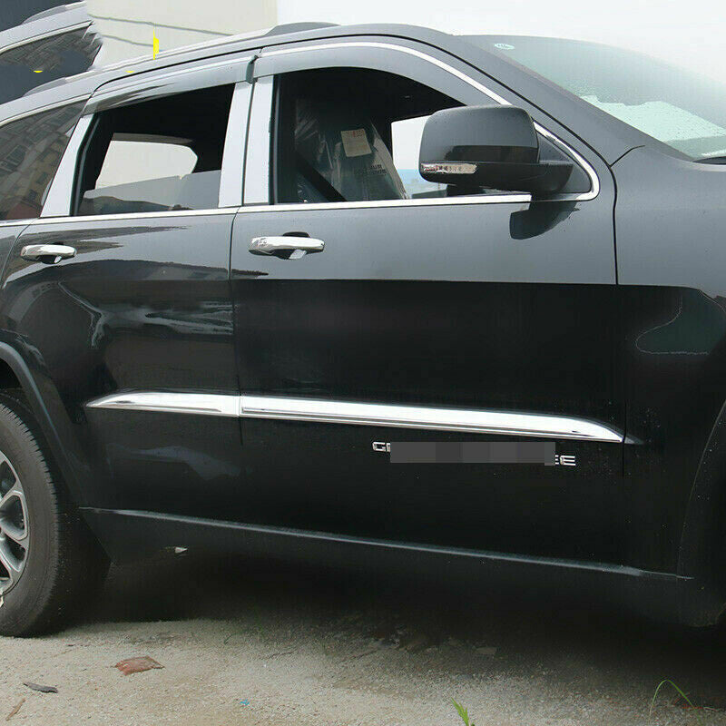 for Jeep Grand Cherokee 2011-2021 WellVisors Side Window Visors W/ Chrome Trim