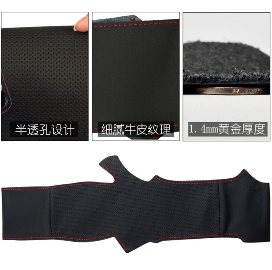 Car Steering Wheel Cover Hand Sewing for Toyota RAV4 2013-2018 for Corolla 2014-2018