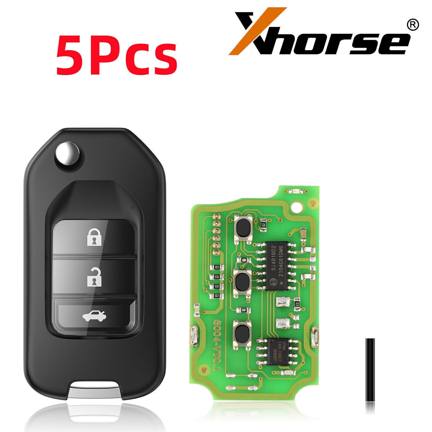 5Pcs XKHO00EN Wire Remote Key for Honda Flip 3 Buttons for VVDI MAX Tool