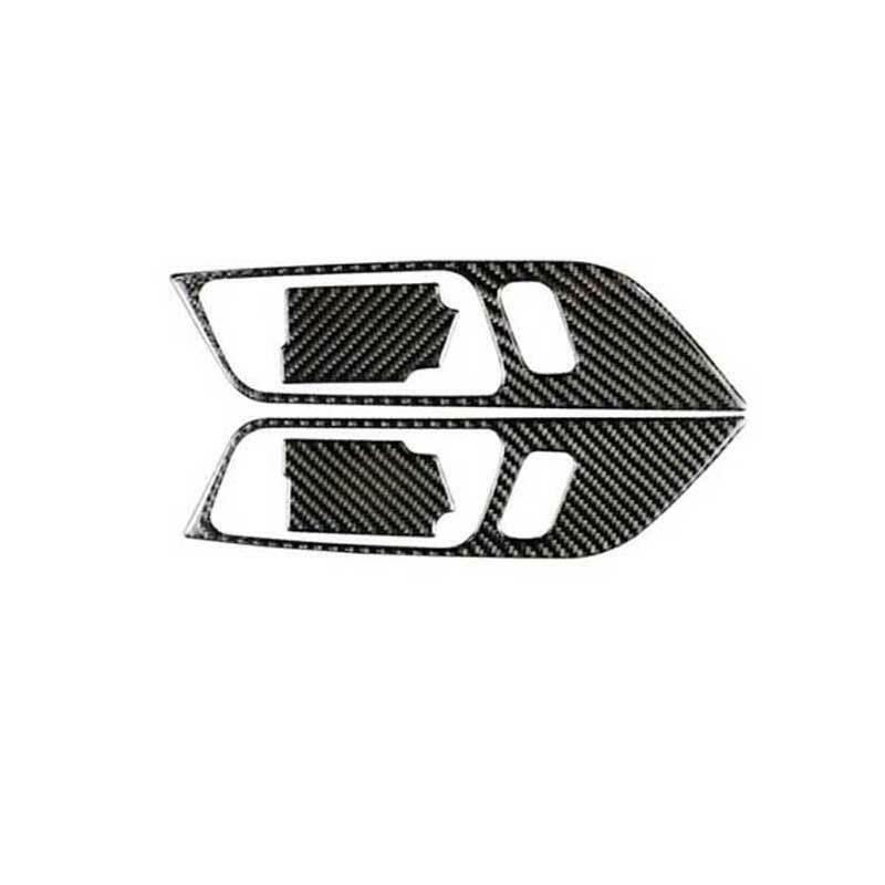 for Ford for Mustang 2015-2022 Real Carbon Fiber Interior Door Handle Cover Trim 4PC