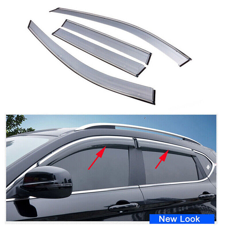for Kia Forte Sedan 2019-2023 Window Visors Sun Rain Guard Deflectors W/Chrome