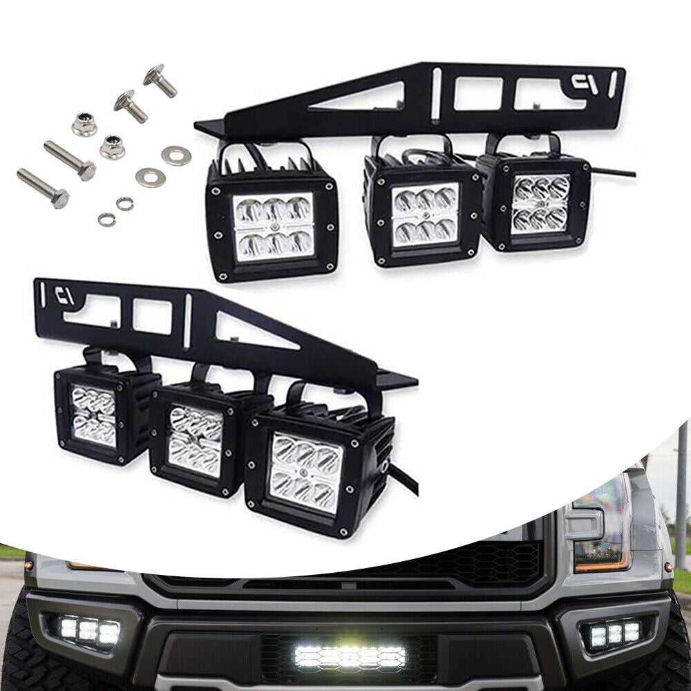 Fog Lights Bumper Mount Bracket Kit for Ford F-150 2017 2018 2019 2020